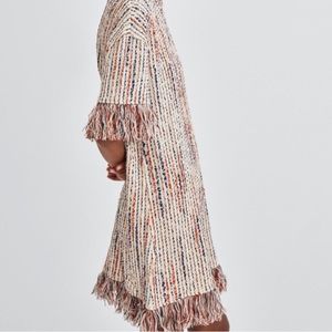 Zara sweater fringe dress